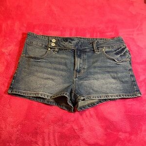 Celebrity Pink Dark Blue Jean Shorts